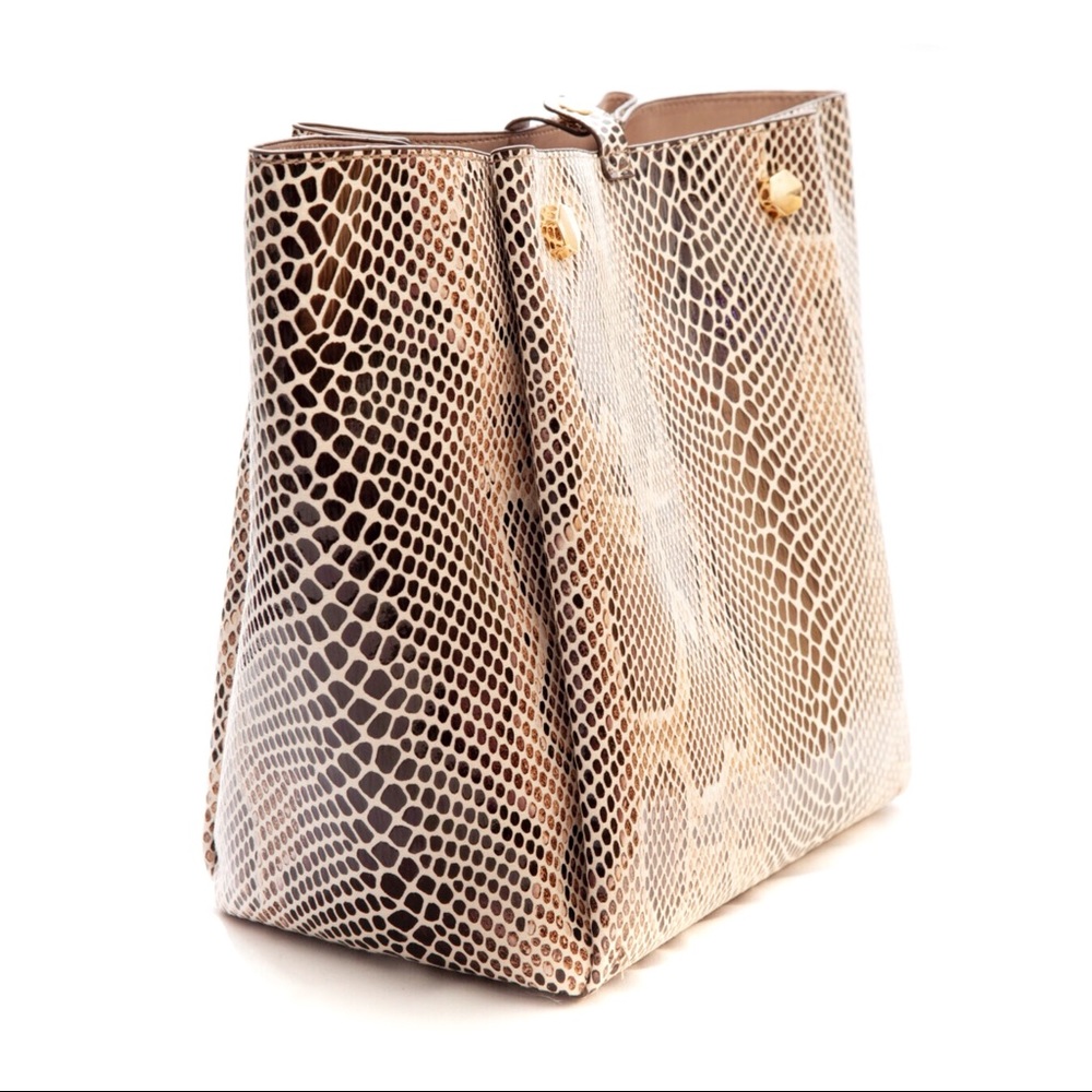 Sondra Roberts Embossed Snakeskin Tote